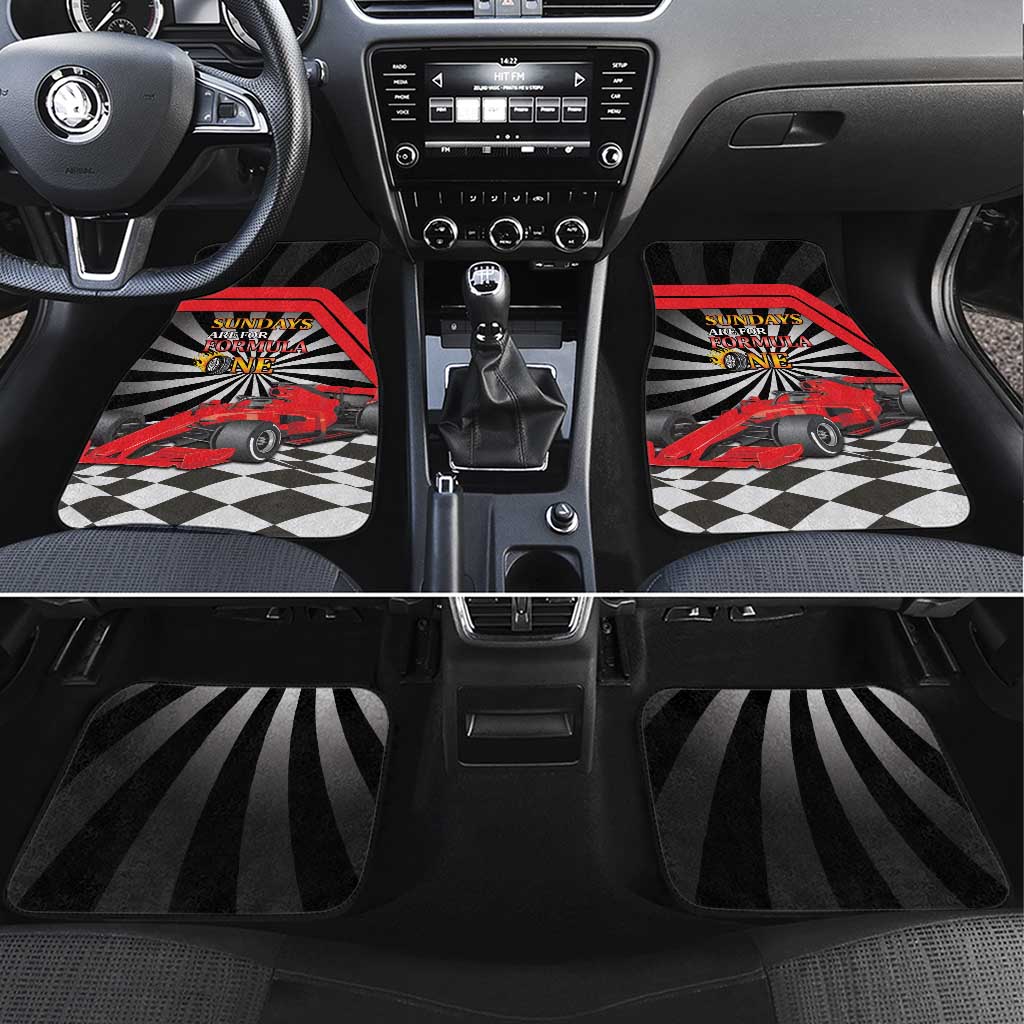 Sundays Are For Formula Racing Car Mats - Wonder Print Shop
