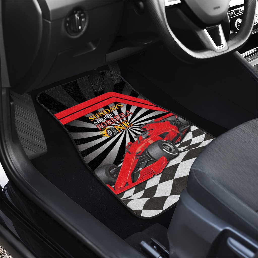 Sundays Are For Formula Racing Car Mats - Wonder Print Shop