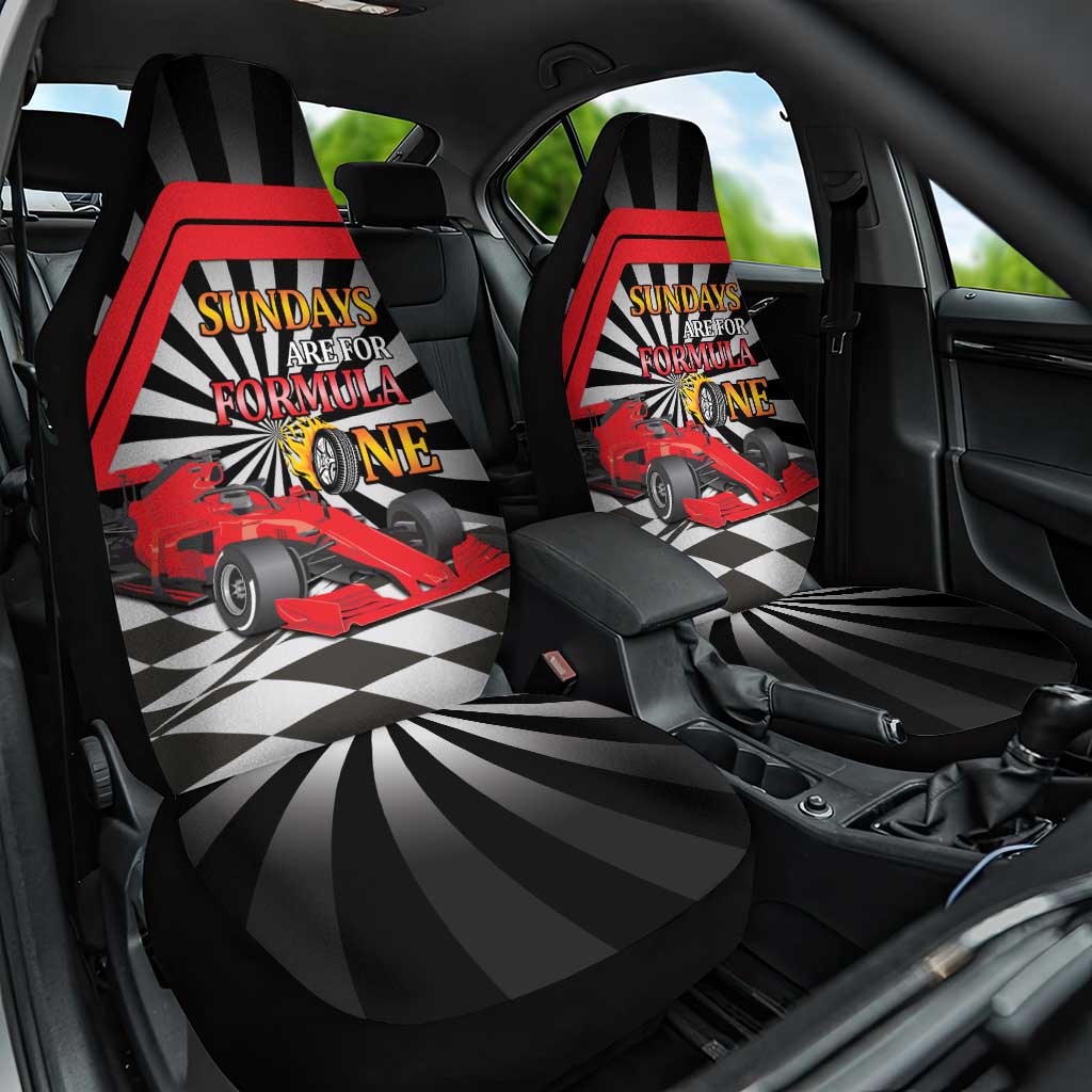 Sundays Are For Formula Racing Car Seat Cover - Wonder Print Shop