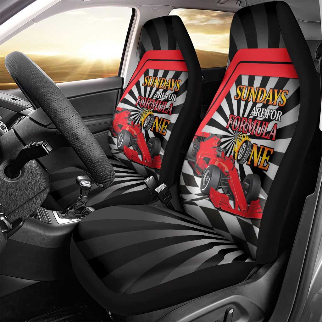 Sundays Are For Formula Racing Car Seat Cover - Wonder Print Shop