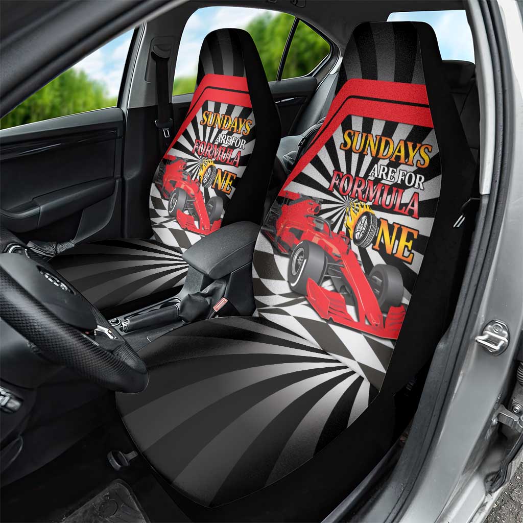 Sundays Are For Formula Racing Car Seat Cover - Wonder Print Shop