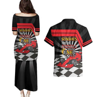 Sundays Are For Formula Racing Couples Matching Puletasi and Hawaiian Shirt - Wonder Print Shop