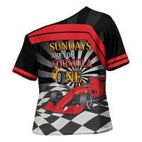 Sundays Are For Formula Racing Cross Shoulder Shirt - Wonder Print Shop