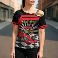 Sundays Are For Formula Racing Cross Shoulder Shirt - Wonder Print Shop
