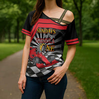 Sundays Are For Formula Racing Cross Shoulder Shirt - Wonder Print Shop