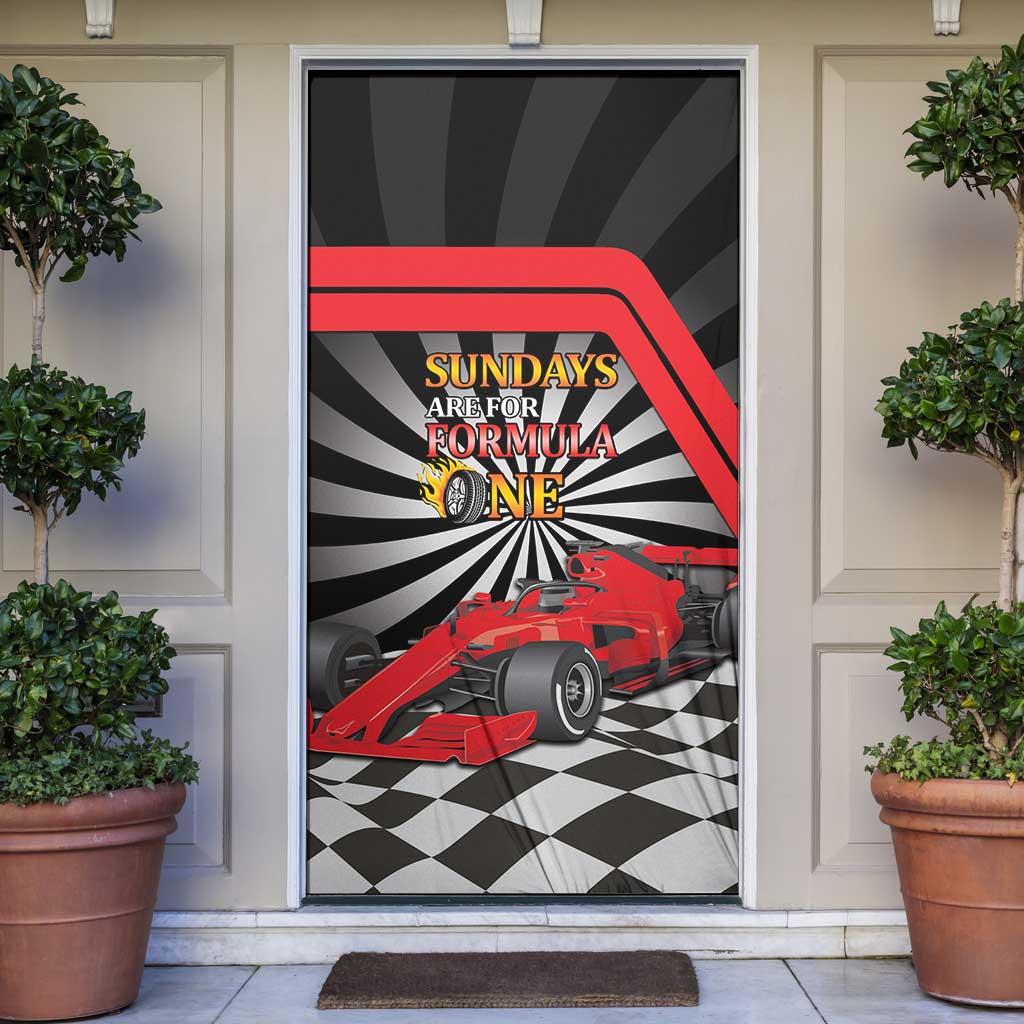 Sundays Are For Formula Racing Door Cover - Wonder Print Shop