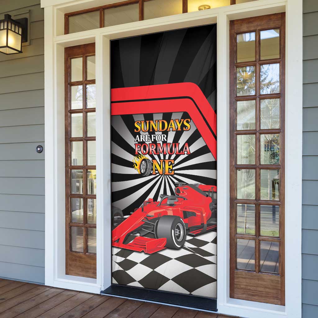 Sundays Are For Formula Racing Door Cover - Wonder Print Shop