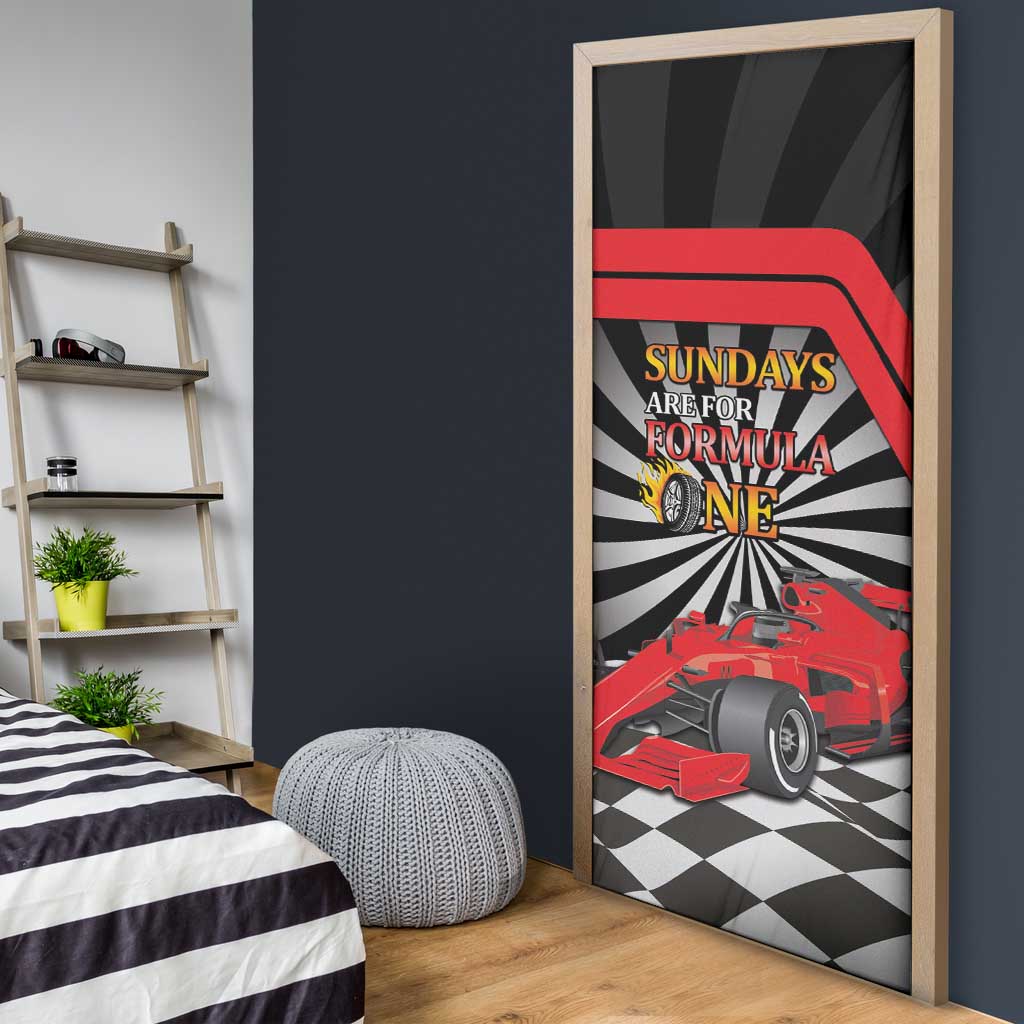 Sundays Are For Formula Racing Door Cover - Wonder Print Shop