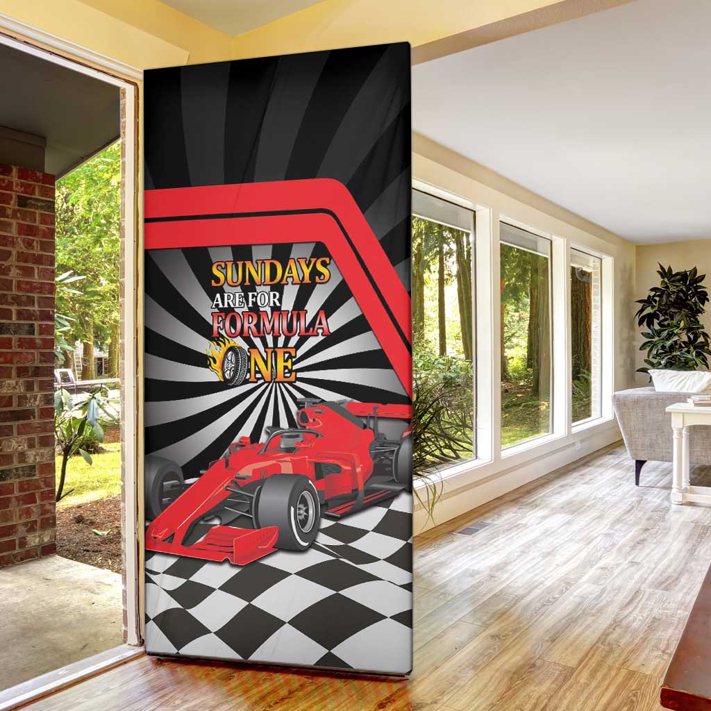 Sundays Are For Formula Racing Door Cover - Wonder Print Shop