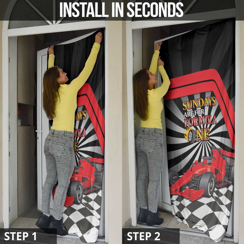Sundays Are For Formula Racing Door Cover - Wonder Print Shop