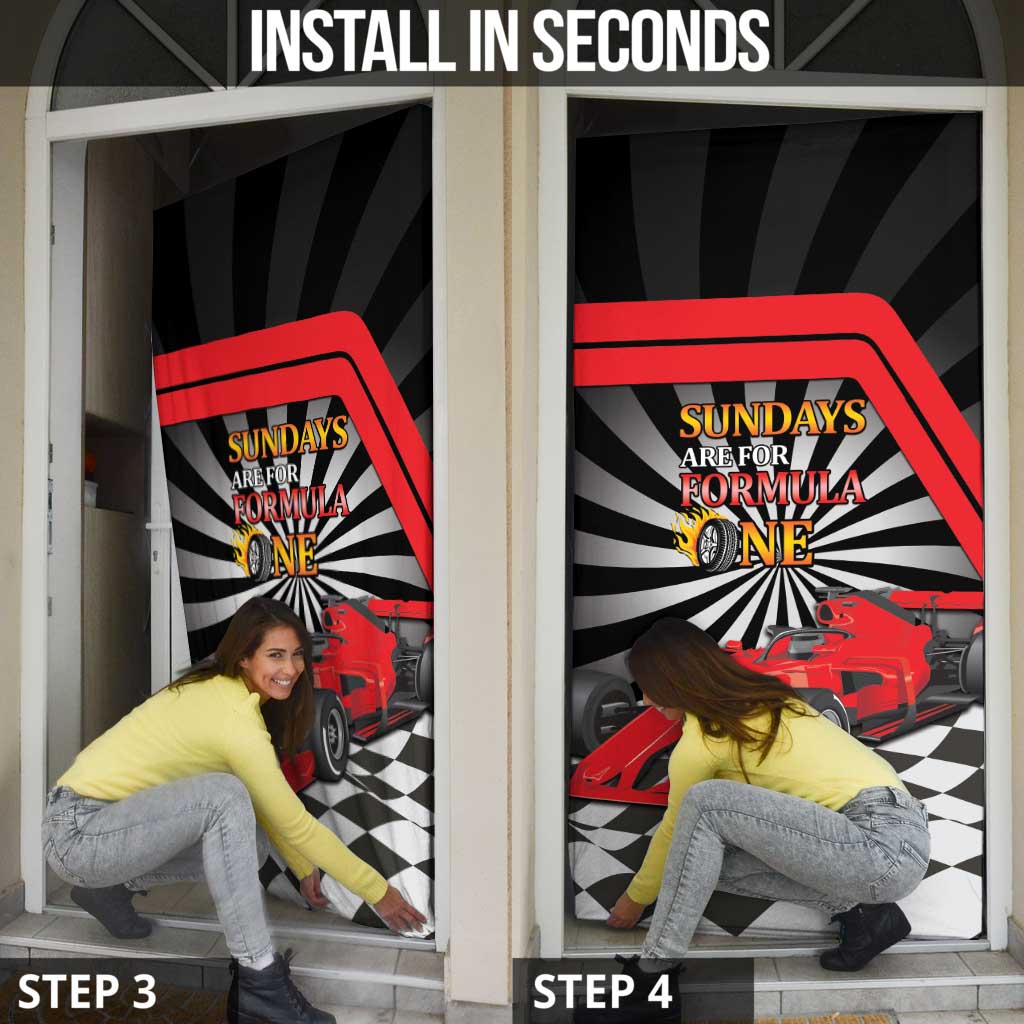 Sundays Are For Formula Racing Door Cover - Wonder Print Shop