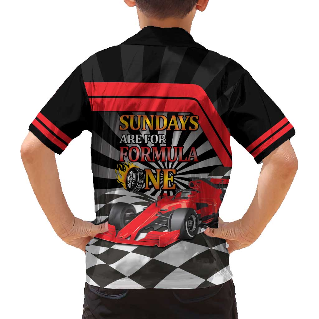 Sundays Are For Formula Racing Family Matching Long Sleeve Bodycon Dress and Hawaiian Shirt - Wonder Print Shop