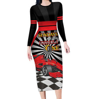 Sundays Are For Formula Racing Family Matching Long Sleeve Bodycon Dress and Hawaiian Shirt - Wonder Print Shop
