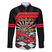 Sundays Are For Formula Racing Family Matching Off The Shoulder Long Sleeve Dress and Hawaiian Shirt - Wonder Print Shop