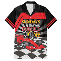 Sundays Are For Formula Racing Family Matching Off Shoulder Maxi Dress and Hawaiian Shirt - Wonder Print Shop