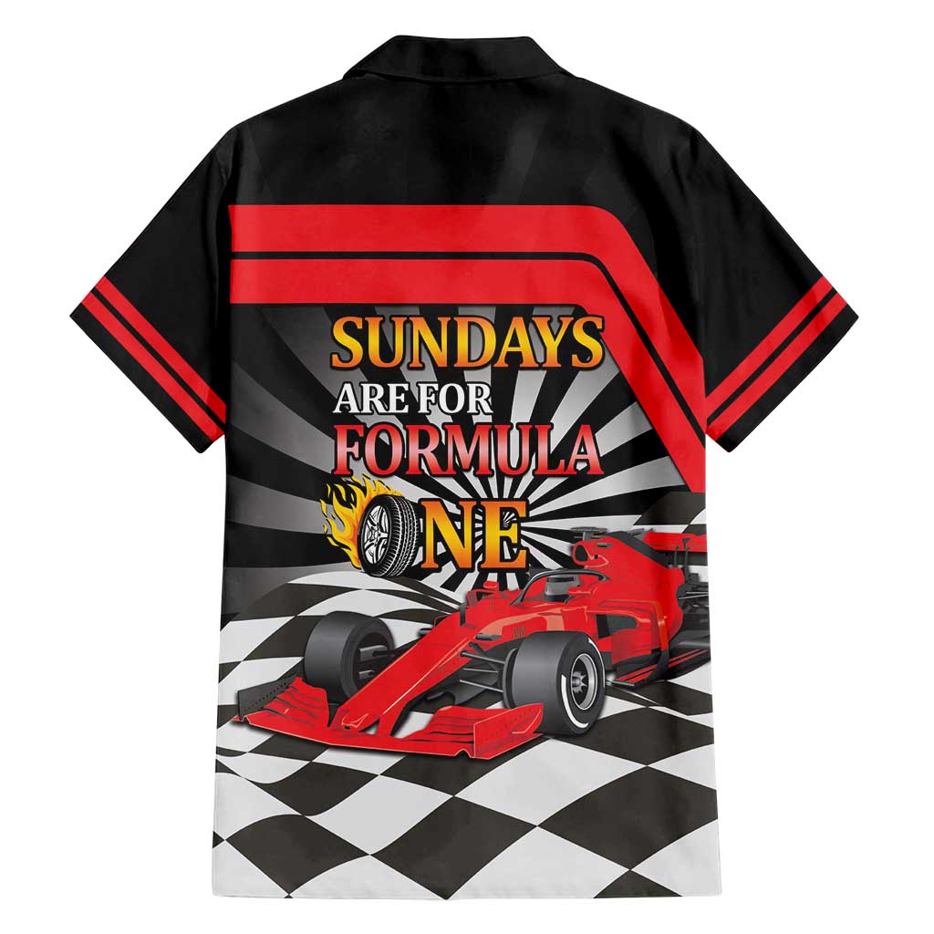 Sundays Are For Formula Racing Family Matching Off Shoulder Maxi Dress and Hawaiian Shirt - Wonder Print Shop