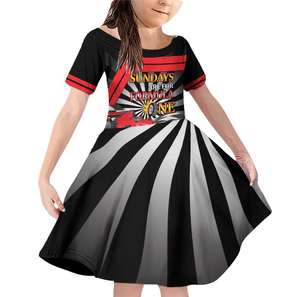 Sundays Are For Formula Racing Family Matching Off Shoulder Short Dress and Hawaiian Shirt - Wonder Print Shop