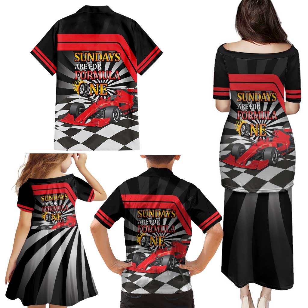 Sundays Are For Formula Racing Family Matching Puletasi and Hawaiian Shirt - Wonder Print Shop