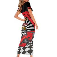 Sundays Are For Formula Racing Family Matching Short Sleeve Bodycon Dress and Hawaiian Shirt - Wonder Print Shop