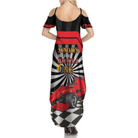 Sundays Are For Formula Racing Family Matching Summer Maxi Dress and Hawaiian Shirt - Wonder Print Shop