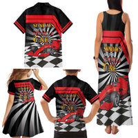 Sundays Are For Formula Racing Family Matching Tank Maxi Dress and Hawaiian Shirt - Wonder Print Shop