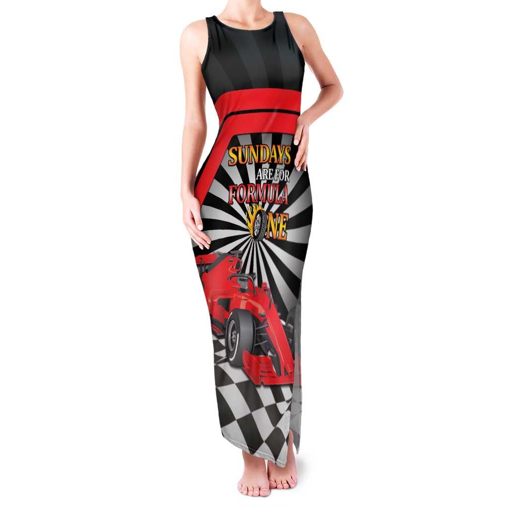 Sundays Are For Formula Racing Family Matching Tank Maxi Dress and Hawaiian Shirt - Wonder Print Shop