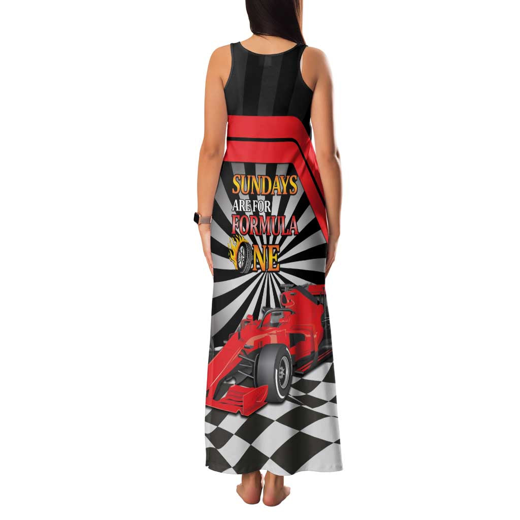 Sundays Are For Formula Racing Family Matching Tank Maxi Dress and Hawaiian Shirt - Wonder Print Shop