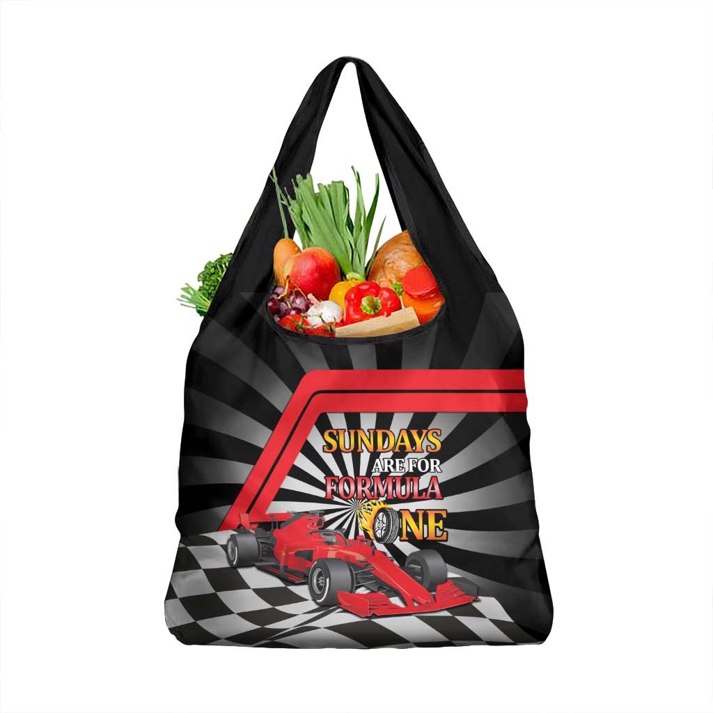 Sundays Are For Formula Racing Grocery Bag - Wonder Print Shop