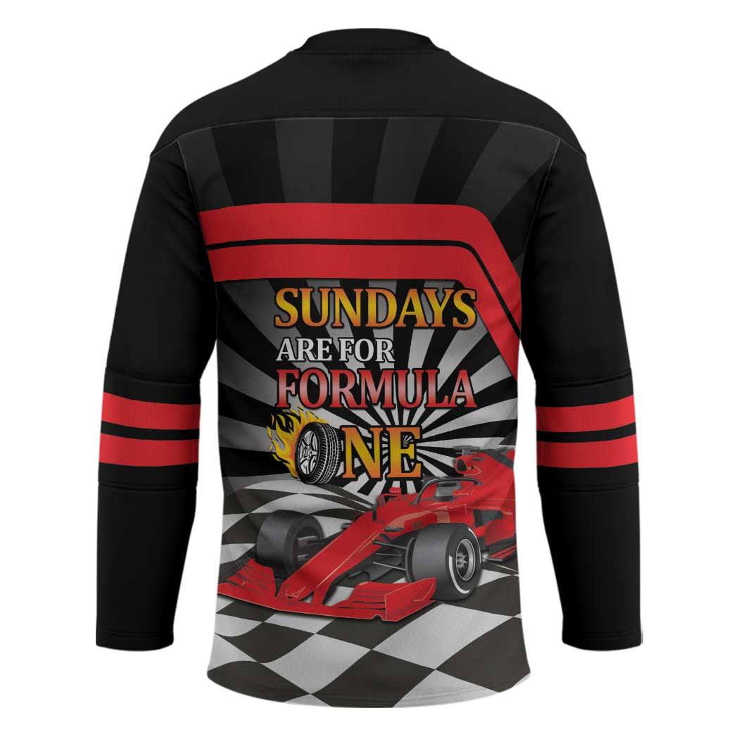 Sundays Are For Formula Racing Hockey Jersey - Wonder Print Shop