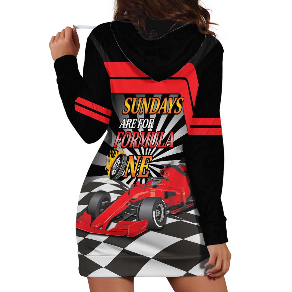 Sundays Are For Formula Racing Hoodie Dress - Wonder Print Shop