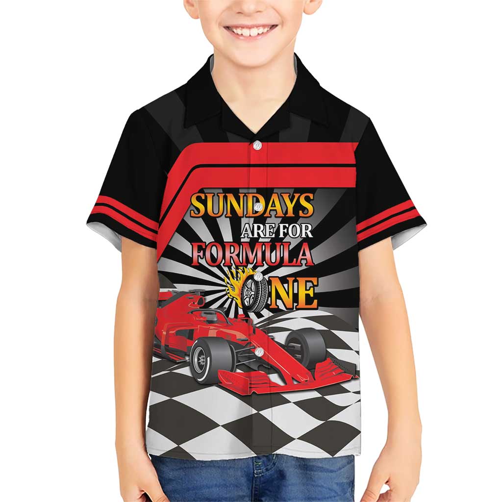 Sundays Are For Formula Racing Kid Hawaiian Shirt - Wonder Print Shop