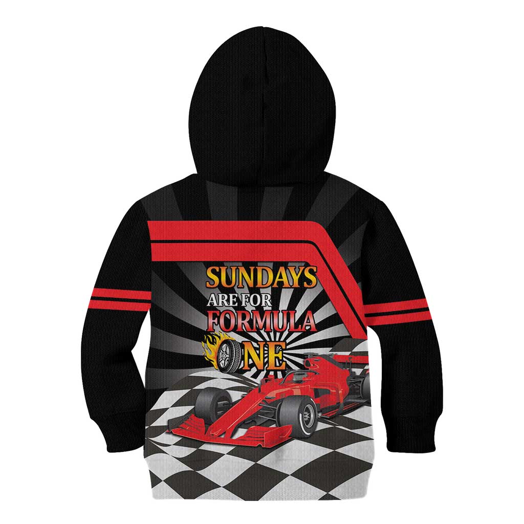 Sundays Are For Formula Racing Kid Hoodie - Wonder Print Shop