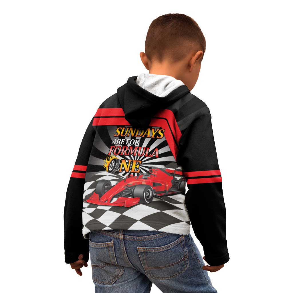 Sundays Are For Formula Racing Kid Hoodie - Wonder Print Shop
