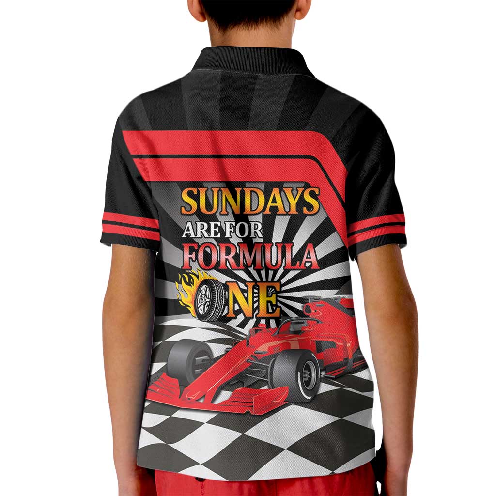 Sundays Are For Formula Racing Kid Polo Shirt - Wonder Print Shop
