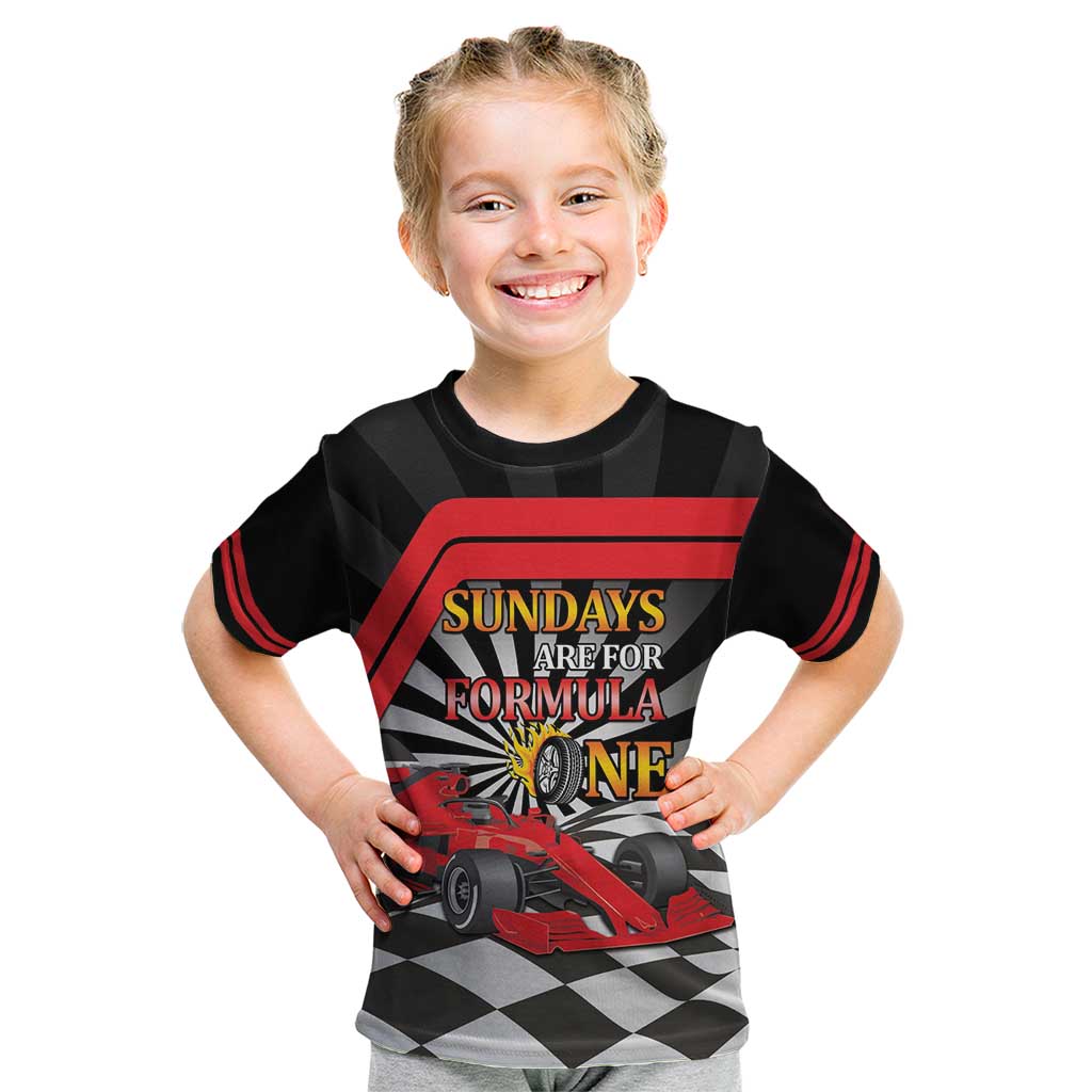 Sundays Are For Formula Racing Kid T Shirt - Wonder Print Shop