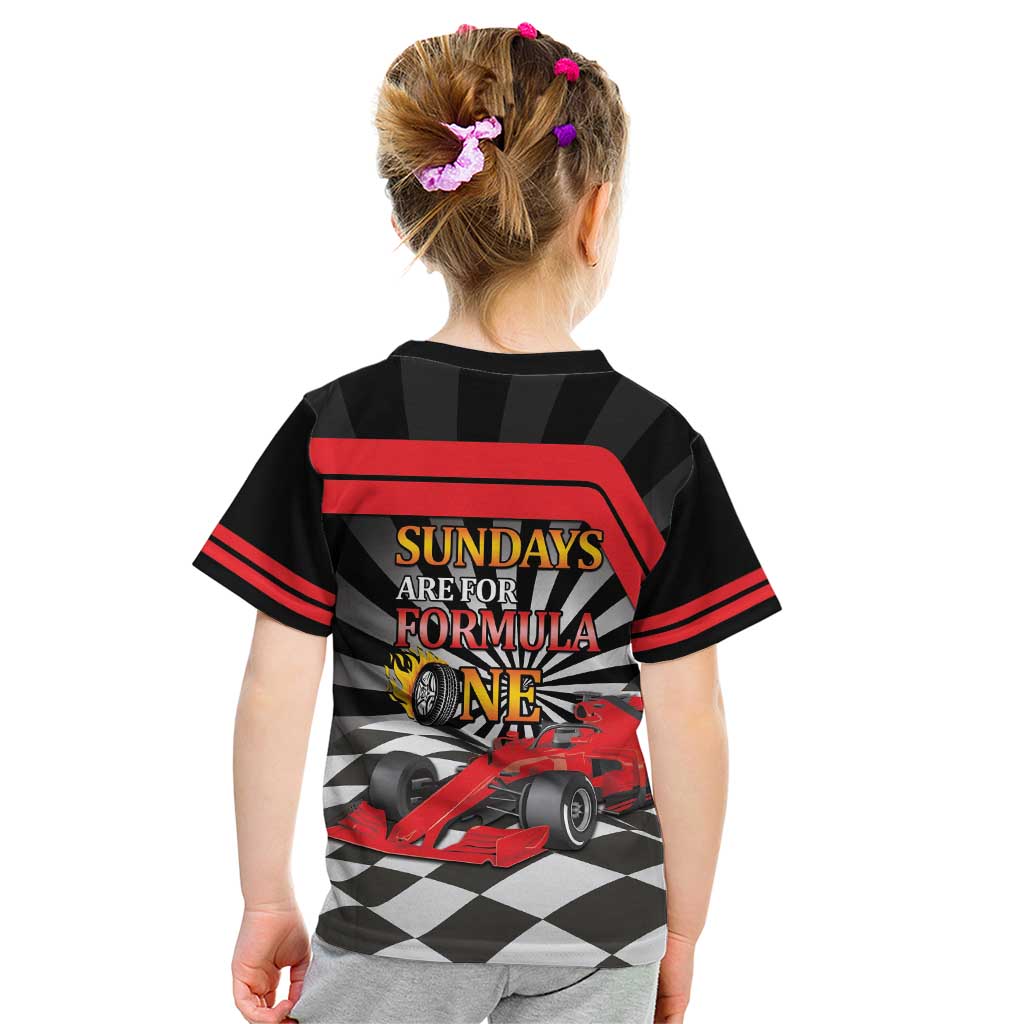 Sundays Are For Formula Racing Kid T Shirt - Wonder Print Shop