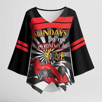 Sundays Are For Formula Racing Kimono Sleeve Blouse - Wonder Print Shop