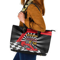 Sundays Are For Formula Racing Leather Tote Bag - Wonder Print Shop
