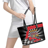 Sundays Are For Formula Racing Leather Tote Bag - Wonder Print Shop