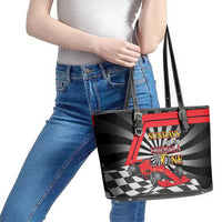 Sundays Are For Formula Racing Leather Tote Bag - Wonder Print Shop