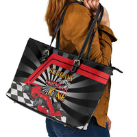 Sundays Are For Formula Racing Leather Tote Bag - Wonder Print Shop
