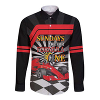 Sundays Are For Formula Racing Long Sleeve Button Shirt - Wonder Print Shop