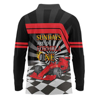 Sundays Are For Formula Racing Long Sleeve Polo Shirt - Wonder Print Shop