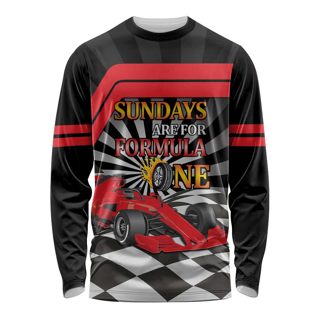 Sundays Are For Formula Racing Long Sleeve Shirt - Wonder Print Shop