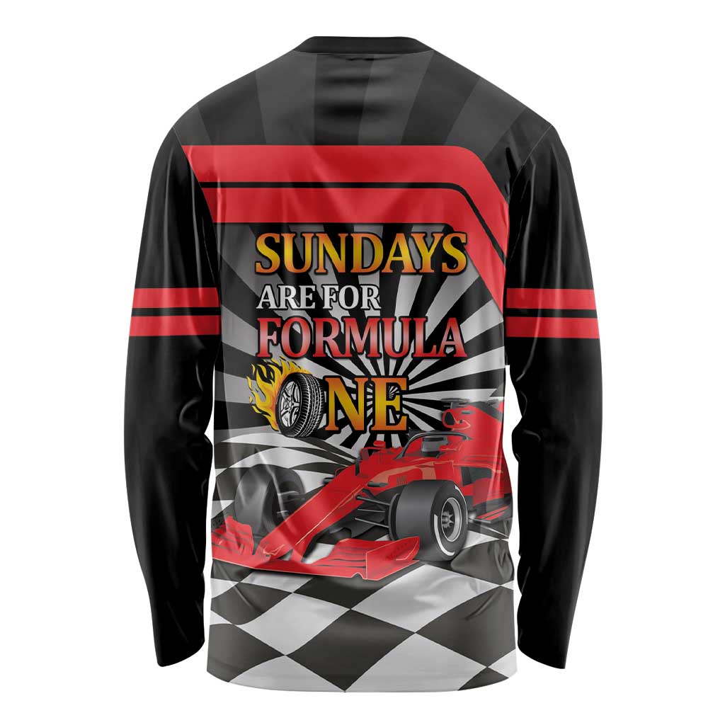 Sundays Are For Formula Racing Long Sleeve Shirt - Wonder Print Shop