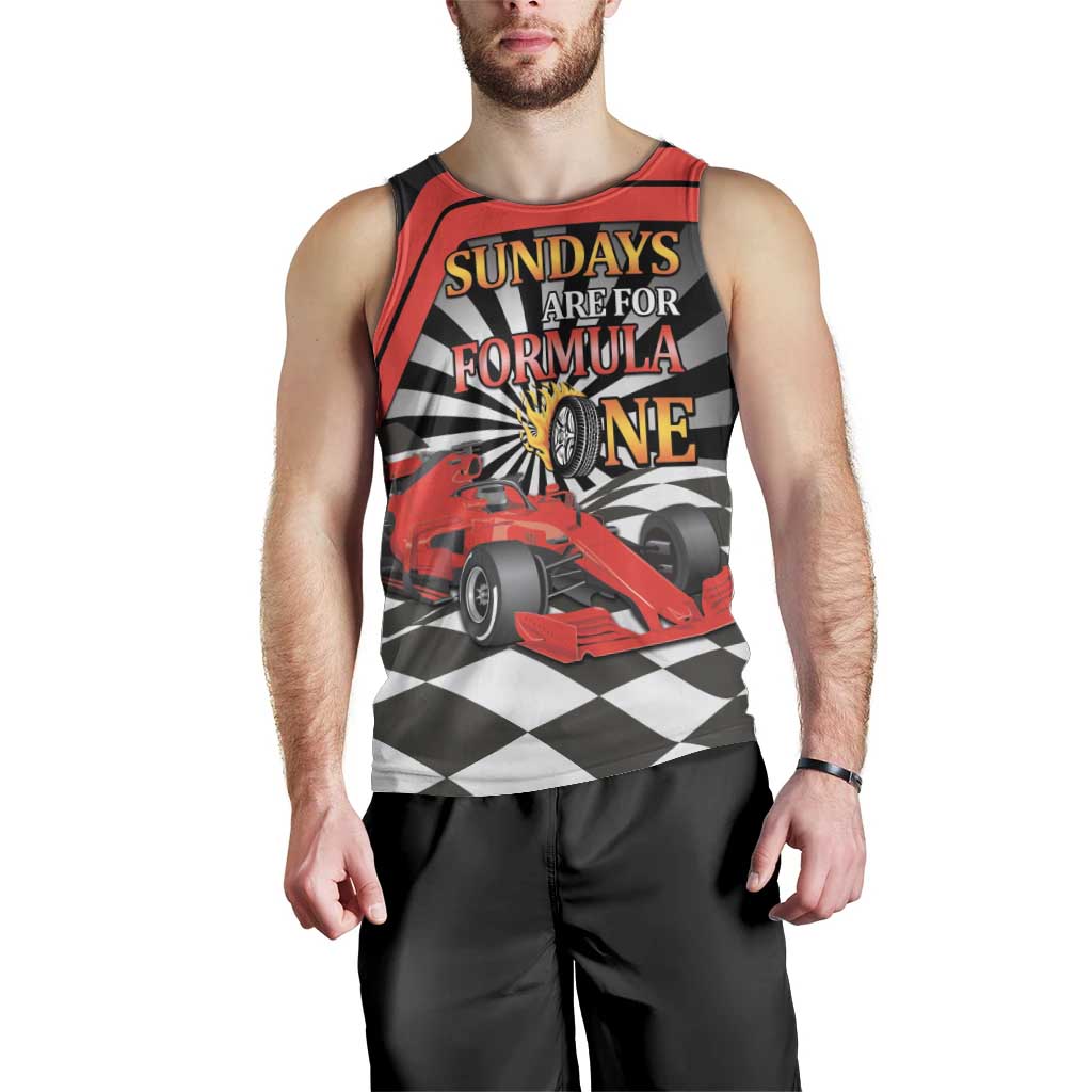 Sundays Are For Formula Racing Men Tank Top - Wonder Print Shop