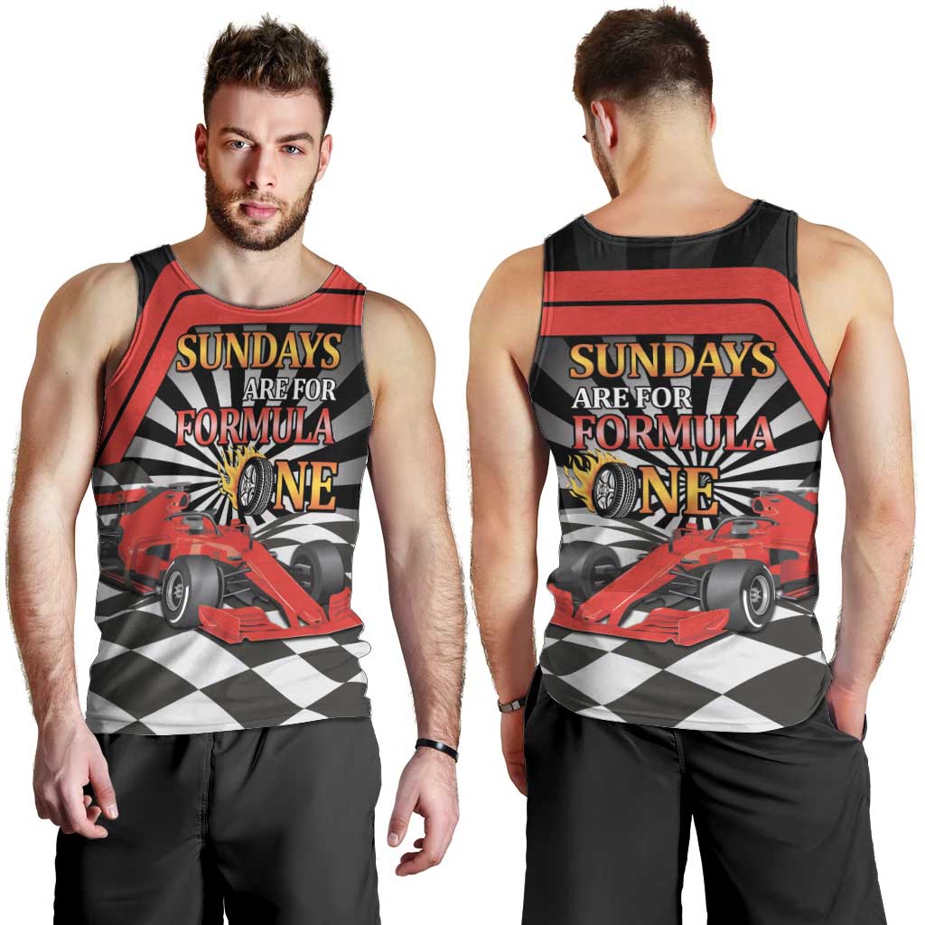 Sundays Are For Formula Racing Men Tank Top - Wonder Print Shop