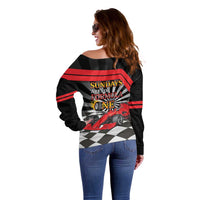 Sundays Are For Formula Racing Off Shoulder Sweater - Wonder Print Shop