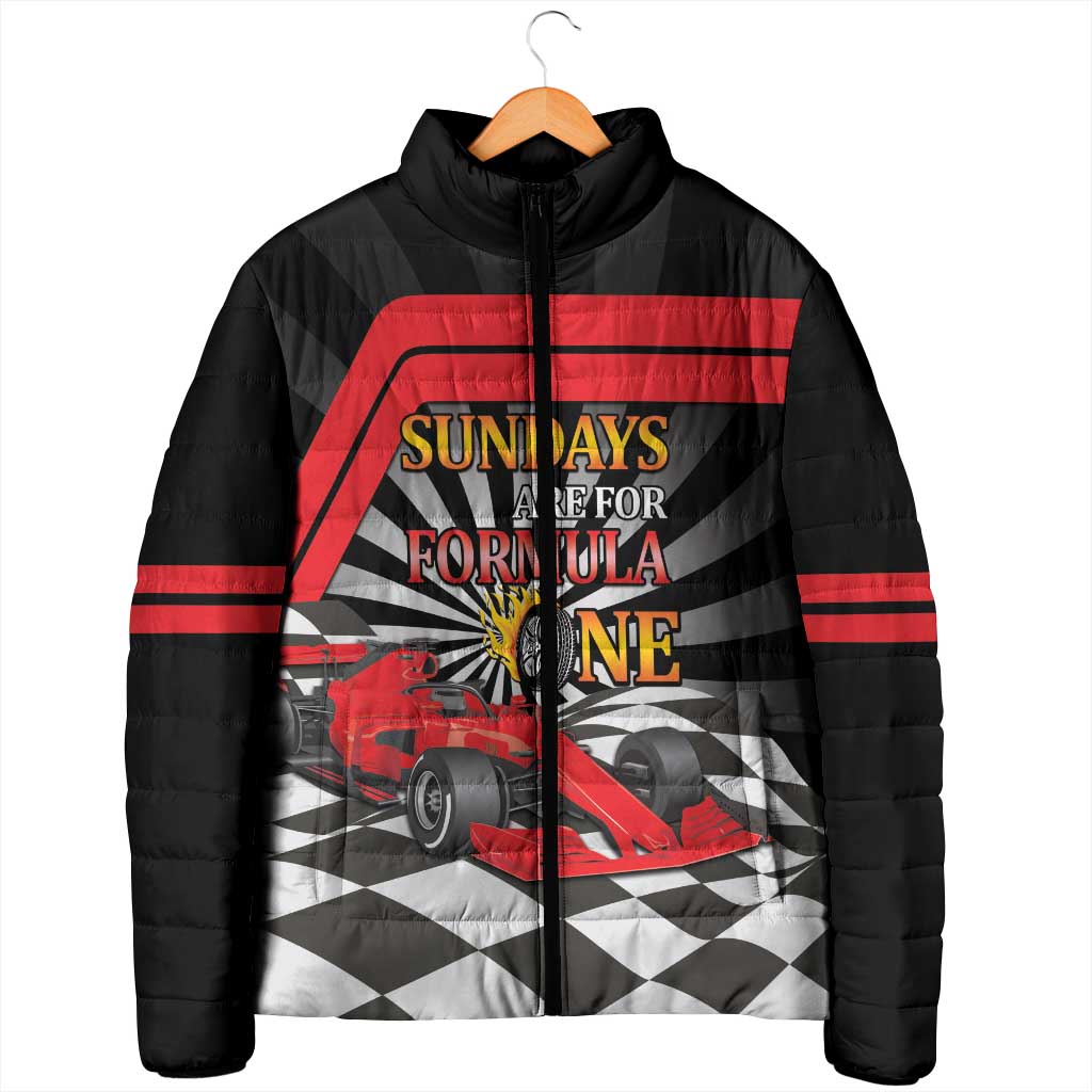 Sundays Are For Formula Racing Padded Jacket - Wonder Print Shop
