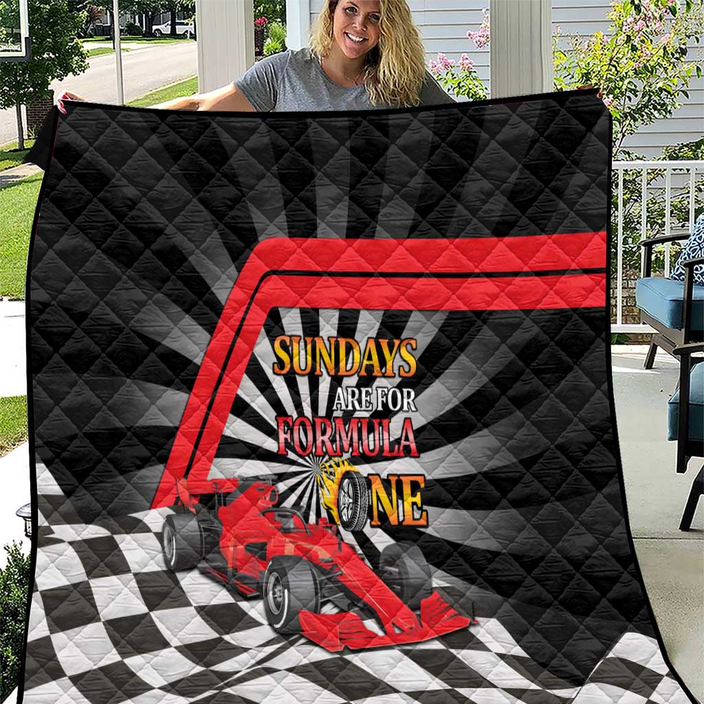 Sundays Are For Formula Racing Quilt - Wonder Print Shop